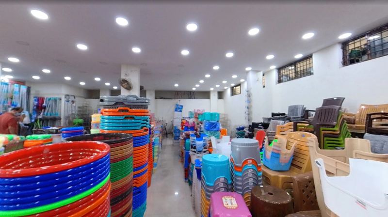 Plastic baskets and crates