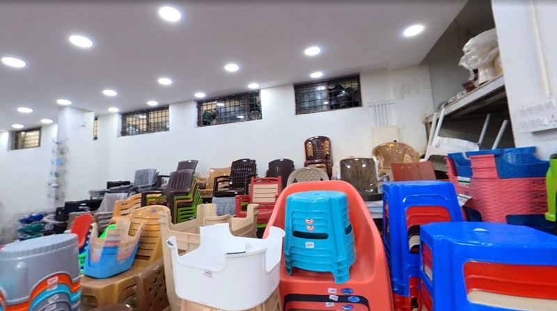 Plastic chairs and stools